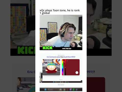 YouTube Shorts thumbnail for xQc playing Toon Tone